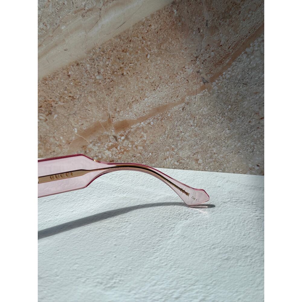 NEW Gucci GG1558SK Transparent Pink Sunglasses - Picture 9 of 12